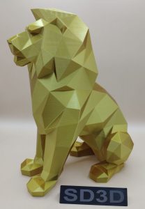 Statue lion doré fabrication pièces détachées